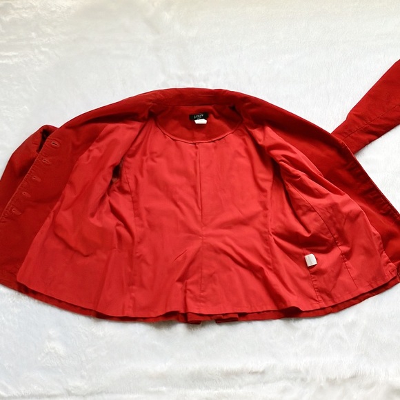 Like New J. Crew Red Orange Five Button Blazer, Size 12 - Picture 4 of 6